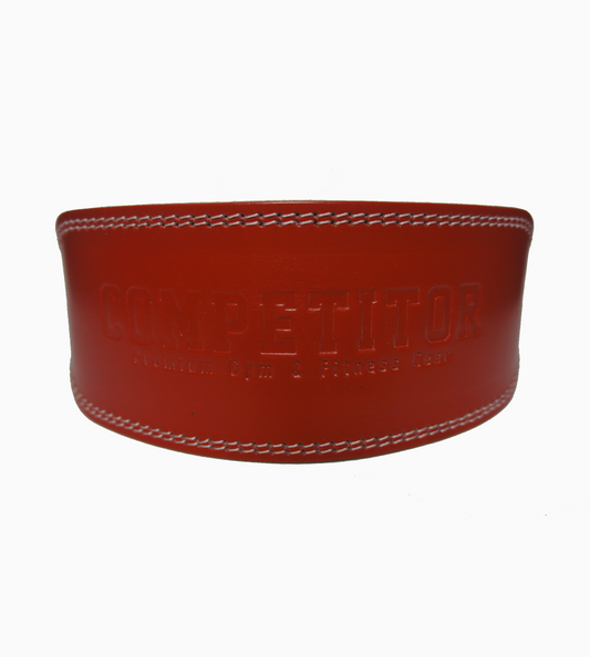 4"Leather Lifting Belt (Red)