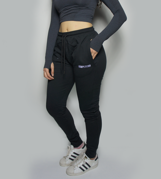 Unisex Warm Cotton Joggers (Black)